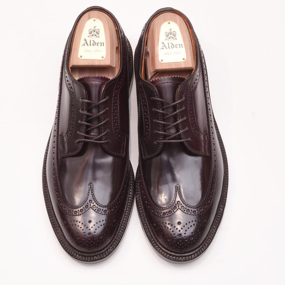 Alden 975 バーガンディ 8.5D オールデン ロングウイングチップ