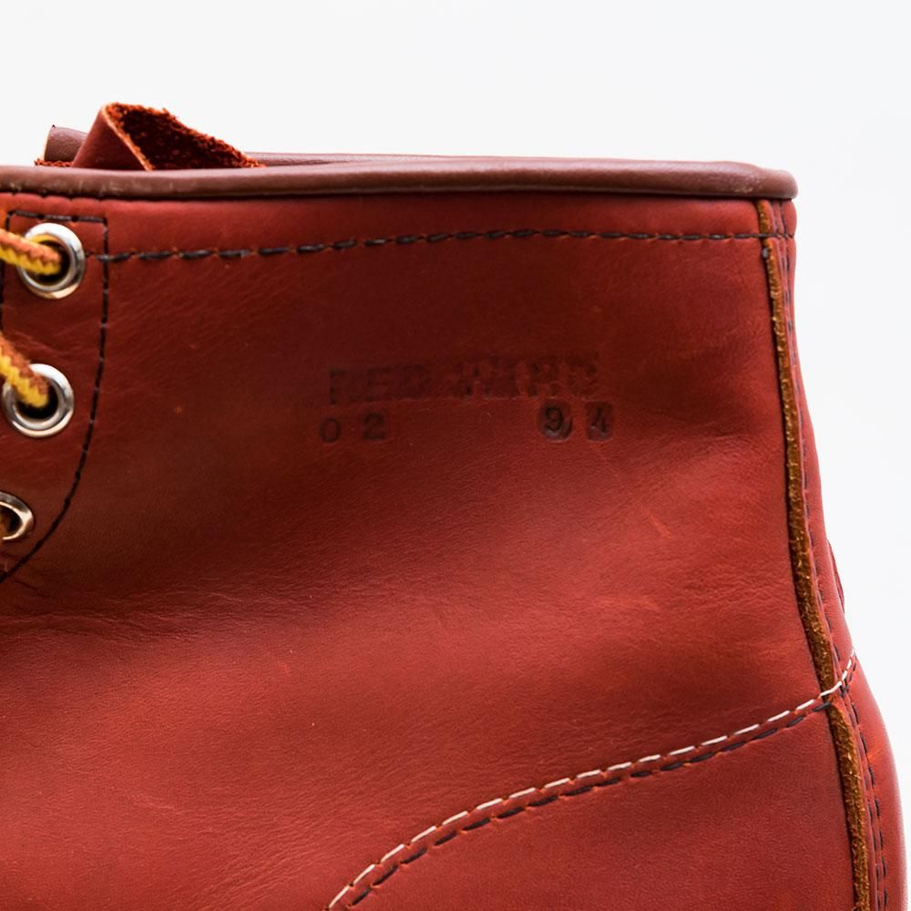 8.5E 93年 半円犬タグ レッドウィング 8175 アイリッシュセッター 清潔 レア 半円犬タグ 8175 レッドウィング アイリッシュセッター RED