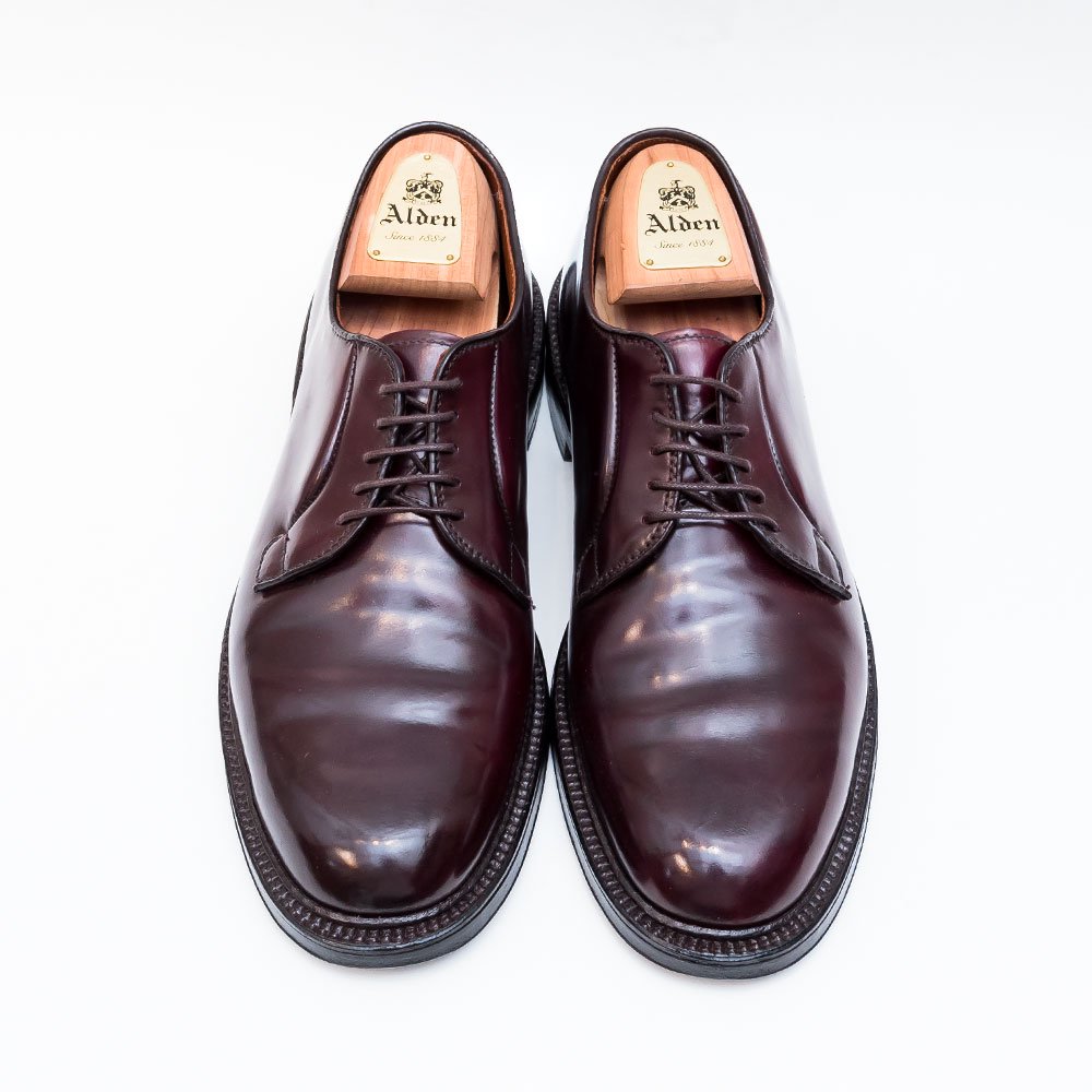 オールデン プレーントゥ コードバン バーガンディ サイズ9D - 中古革靴販売|革靴の通販ラスタイルシューズショップ