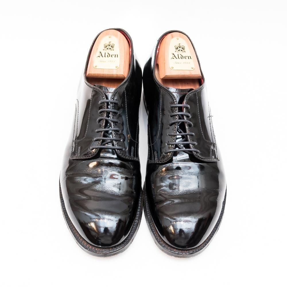 Alden 53514 パテントレザーシューズ　オールデン オールデン 53514 パテント プレーントゥ サイズ7.5D - 中古革靴