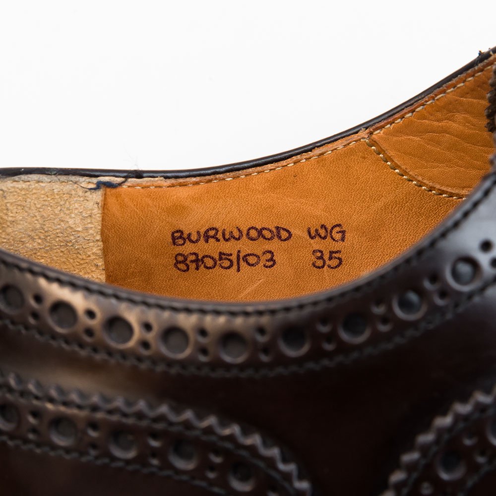 チャーチ BURWOOD バーウッド ポリッシュドバインダー ブラウン サイズ3.5 - 中古革靴販売|革靴の通販ラスタイルシューズショップ