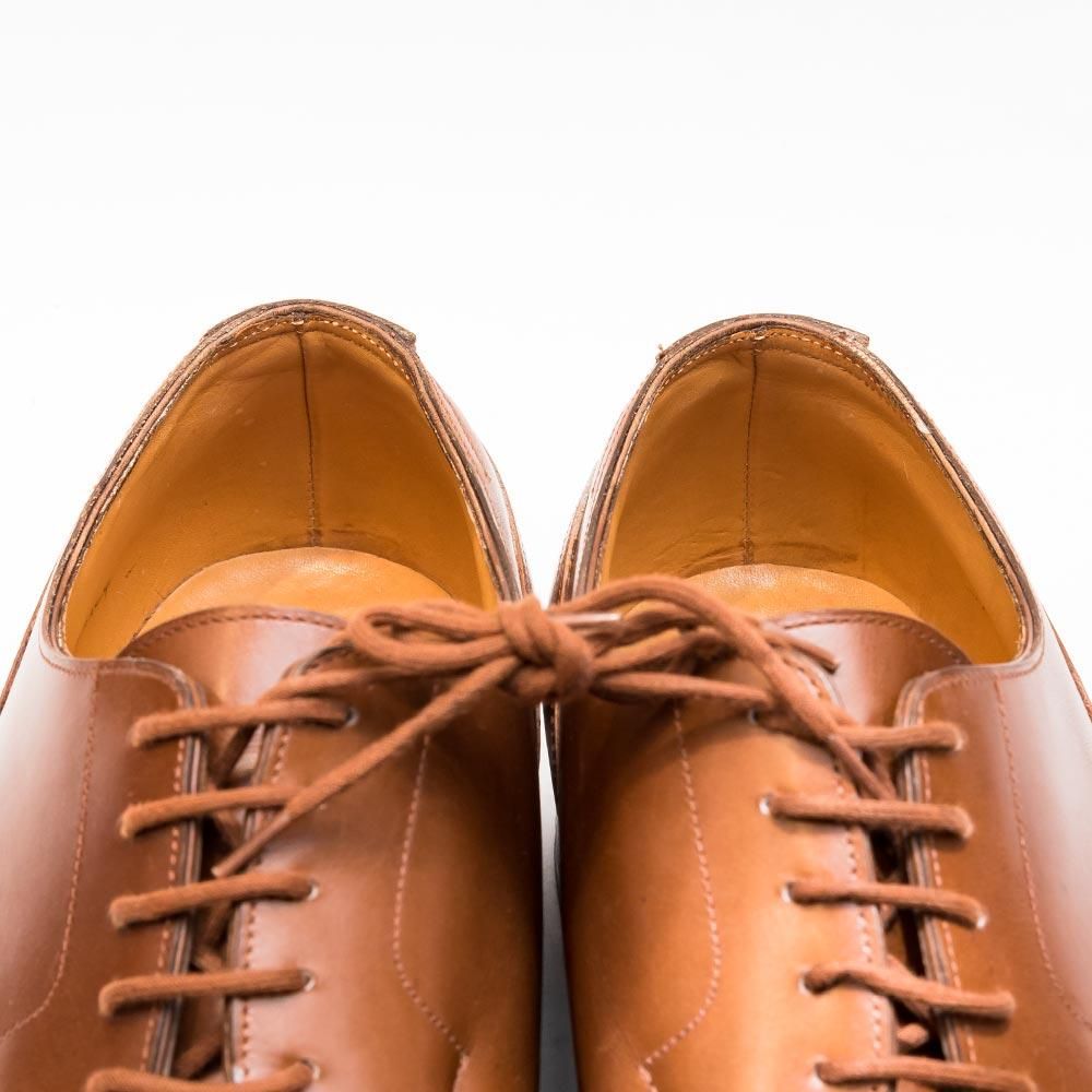 SANTONI Uチップ エプロンダービー スキンステッチ レザー 27cm SANTONI Uチップ エプロンダービー スキンステッチ レザー 27cm