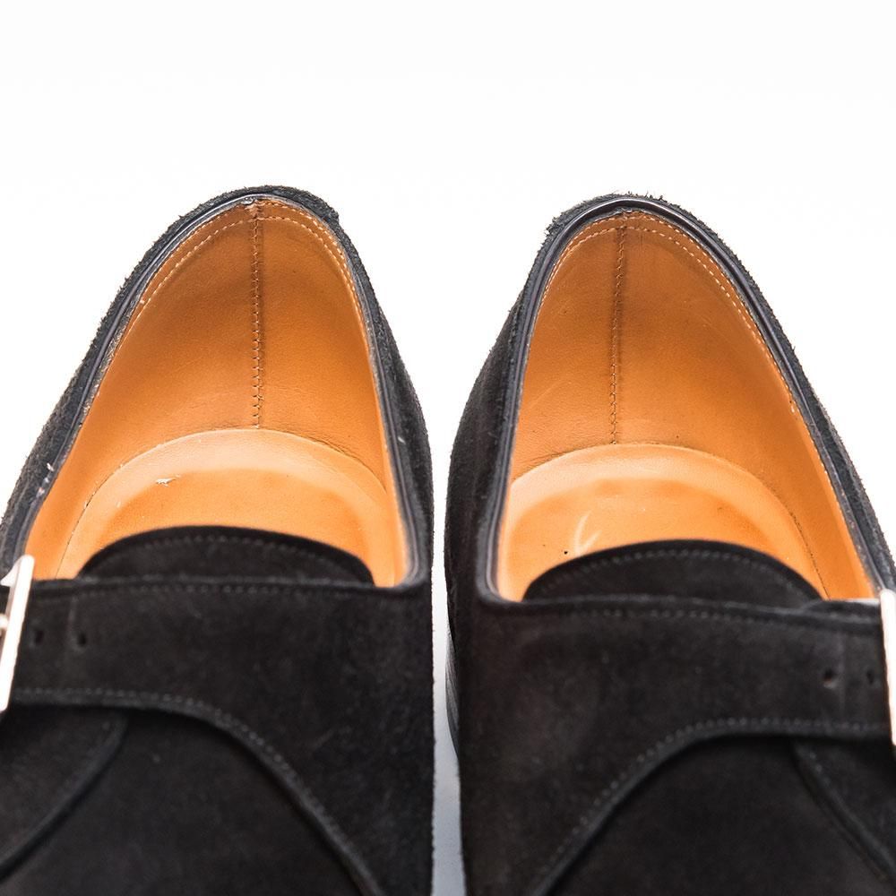 ジョンロブ Horsley シングルモンク ブラックスエード 1306ラスト 純正