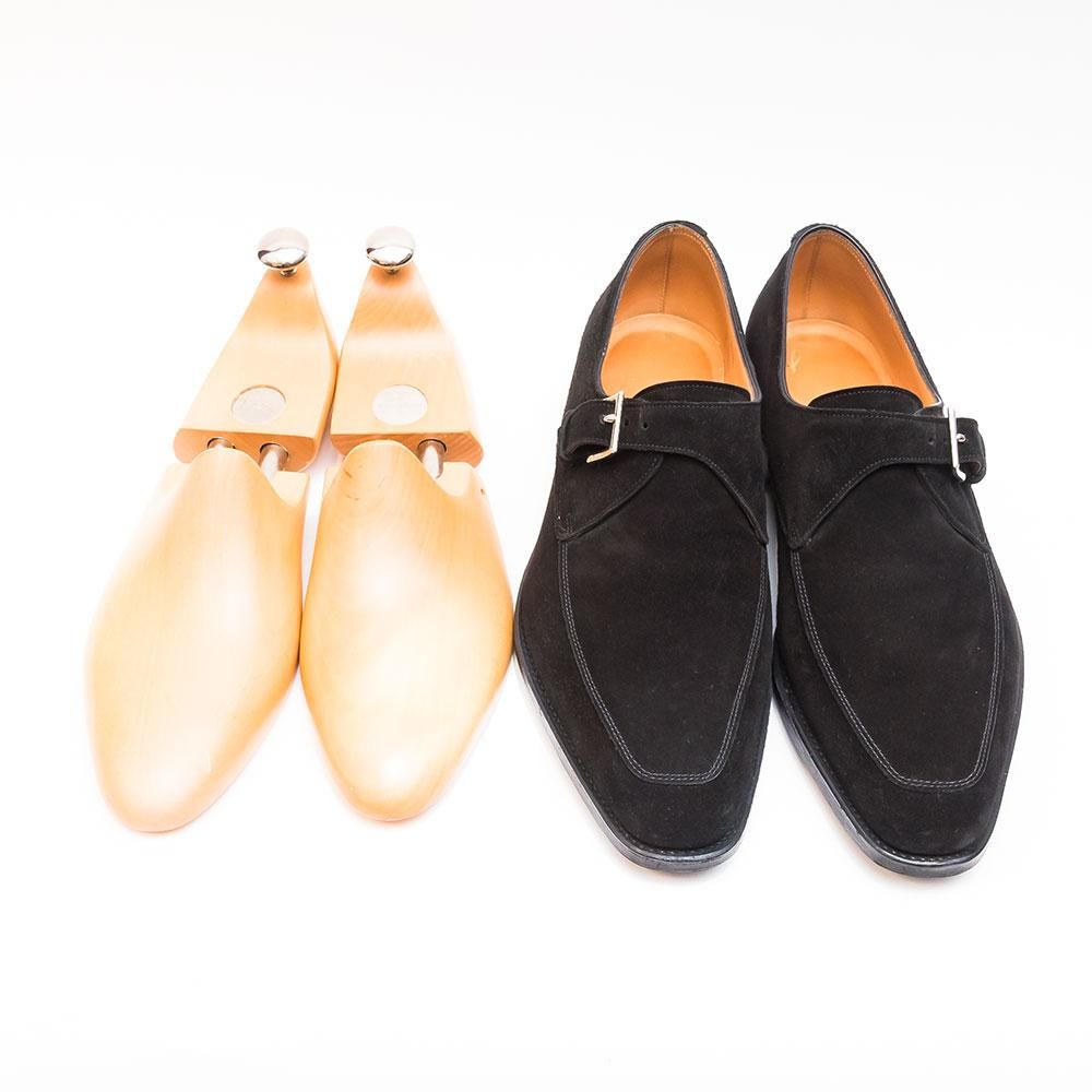 ジョンロブ Horsley シングルモンク ブラックスエード 1306ラスト 純正