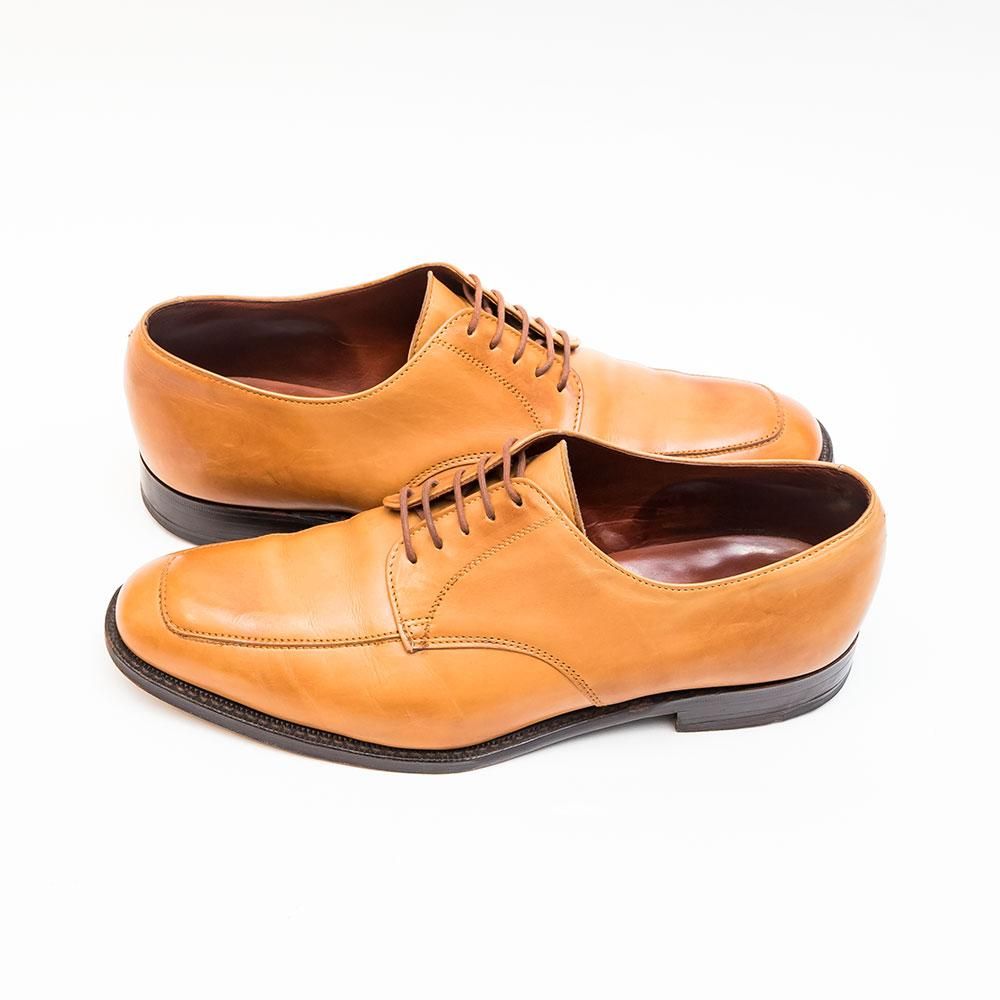 い*ん様 【美品】2015年製 BATES サービスシューズ 7.5 外羽根　U アルフレッド サージェント 外羽根 Uチップ タンカラー ビジネス