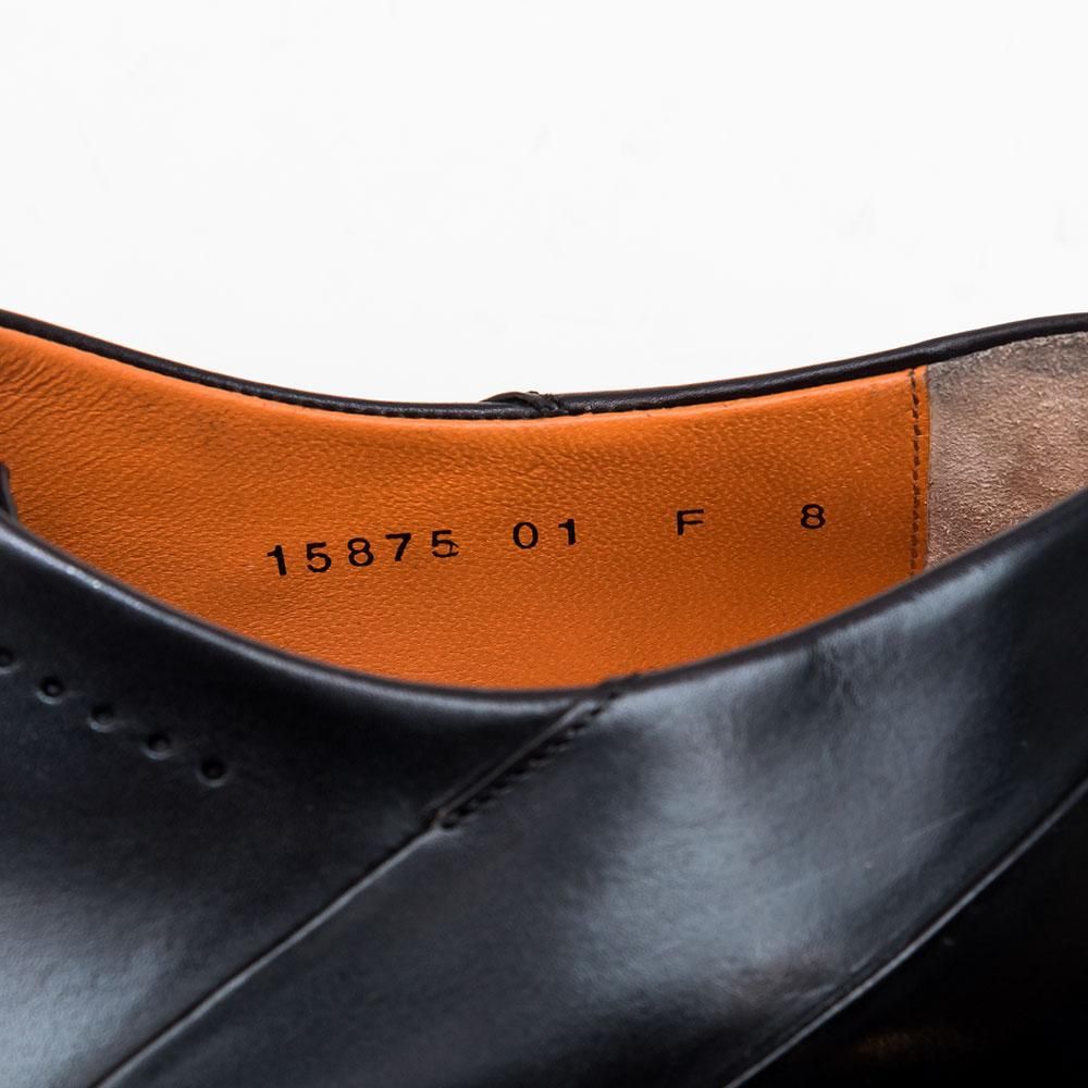 新品　サントーニ Santoni メダリオンシューズ　サイズ8 サントーニ メダリオンシューズ ブラック マッケイ製法 サイズ8