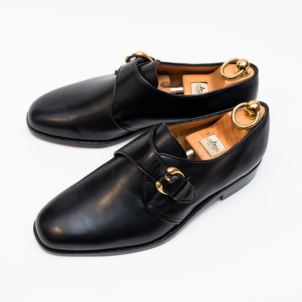 バリー シングル モンクストラップ ブラック サイズ6.5E - 中古革靴