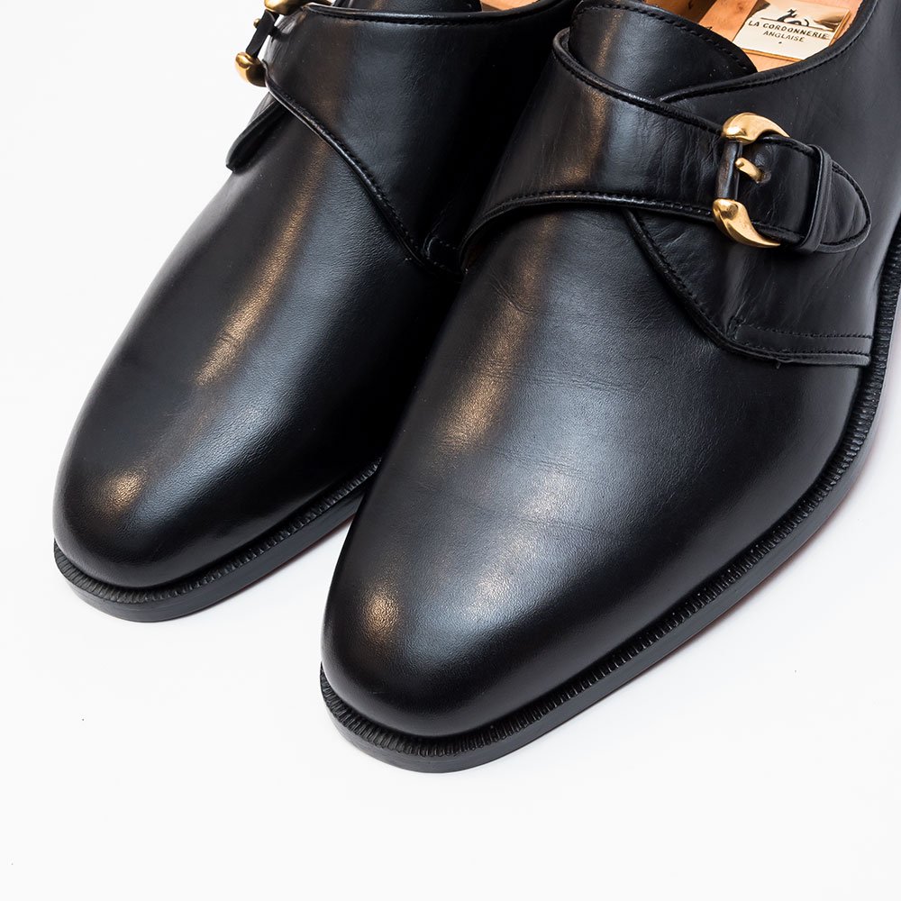 バリー シングル モンクストラップ ブラック サイズ6.5E - 中古革靴 
