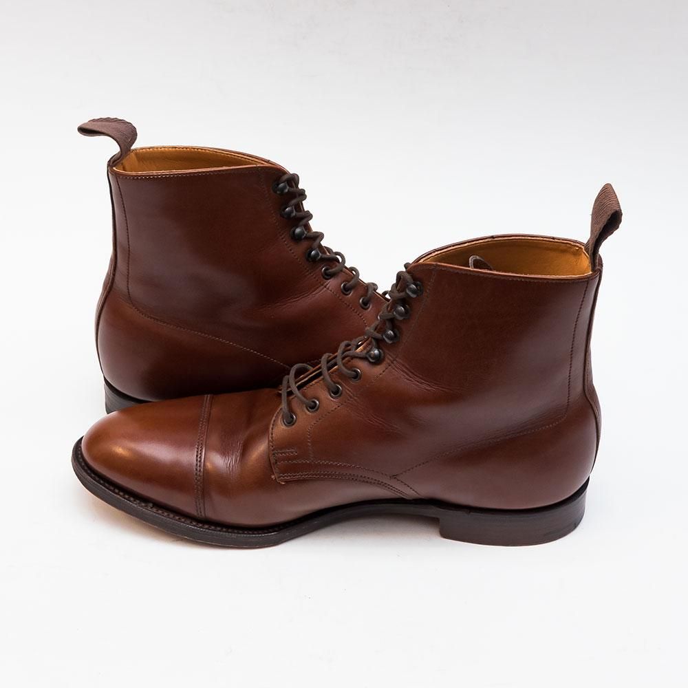 ロイドフットウェア キャップトゥ レースアップブーツ ブラウン