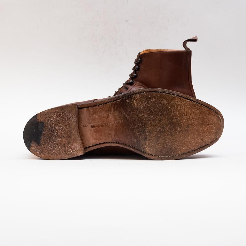 ロイドフットウェア キャップトゥ レースアップブーツ ブラウン