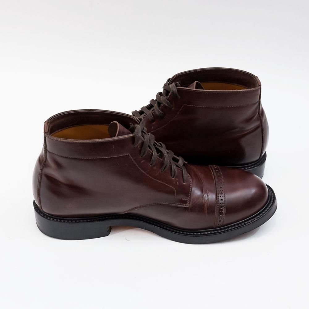 USA製9 1/2パンチドキャップトゥ パラシュート ブーツ　ジャンプブーツ ALDEN 未使用 Alden オールデン US9D 27cm キャップトゥブーツ