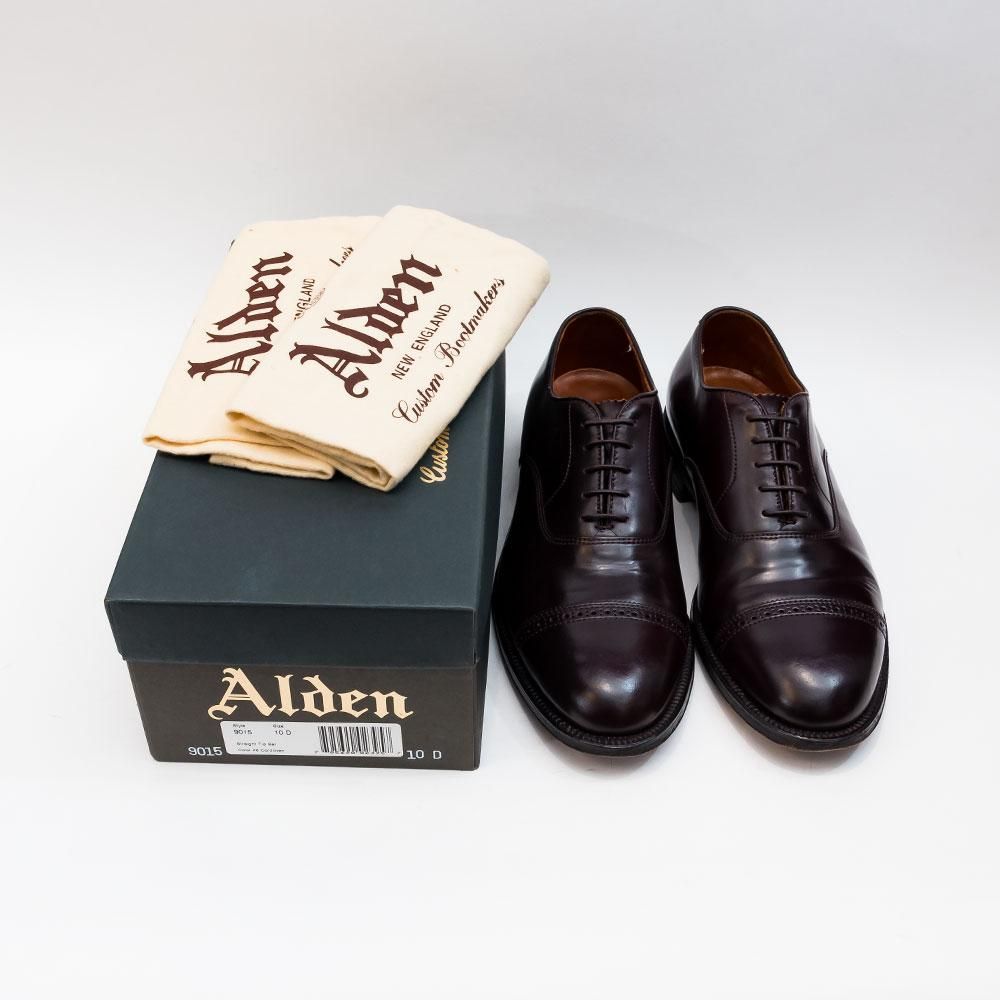 【美品】Alden オールデン 9015 コードバン パンチドキャップ 26㎝ 美品】Alden オールデン 9015 コードバン パンチドキャップ 26