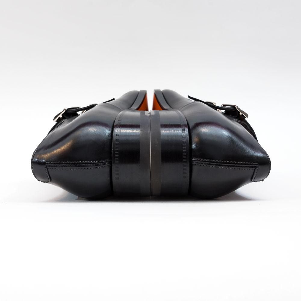サントーニ ダブルモンク ブラック サイズ7.5 - 中古革靴販売