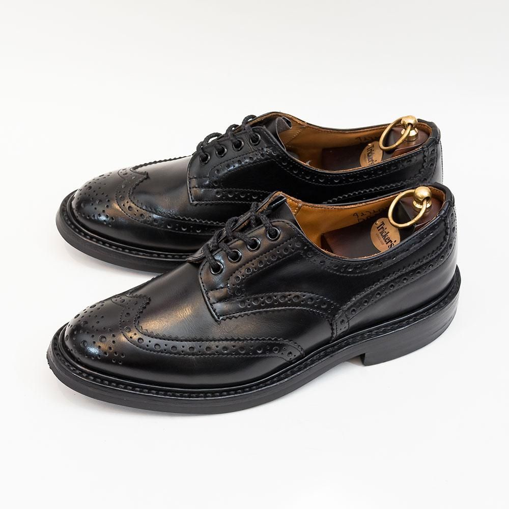 トリッカーズ　ウィングチップ レザーシューズ ブラック　6.5 SALE】トリッカーズ BLACK UKサイズ仕様 ウィングチップ