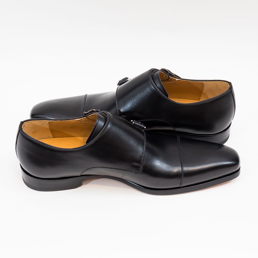 マグナーニ ダブルモンク ブラック サイズ40 - 中古革靴販売|革靴の 