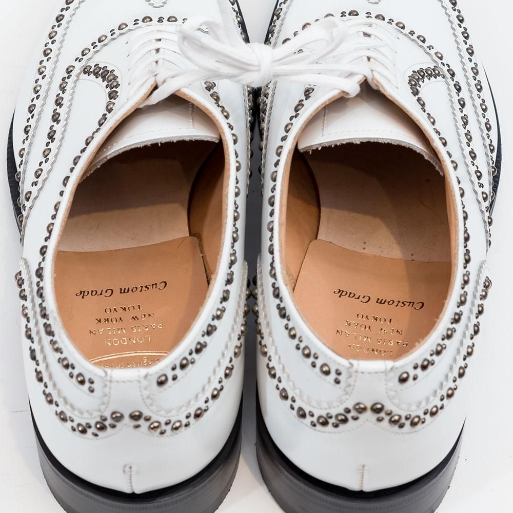 チャーチ BURWOOD【バーウッド】ウィングチップ スタッズ ホワイト