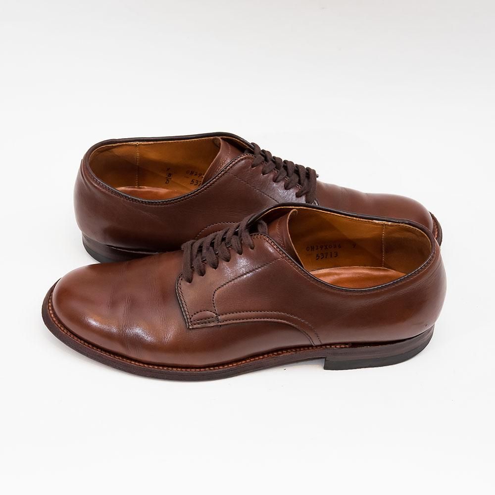 オールデン 53713 プレーントゥ ミリタリーラスト サイズ9D - 中古革靴