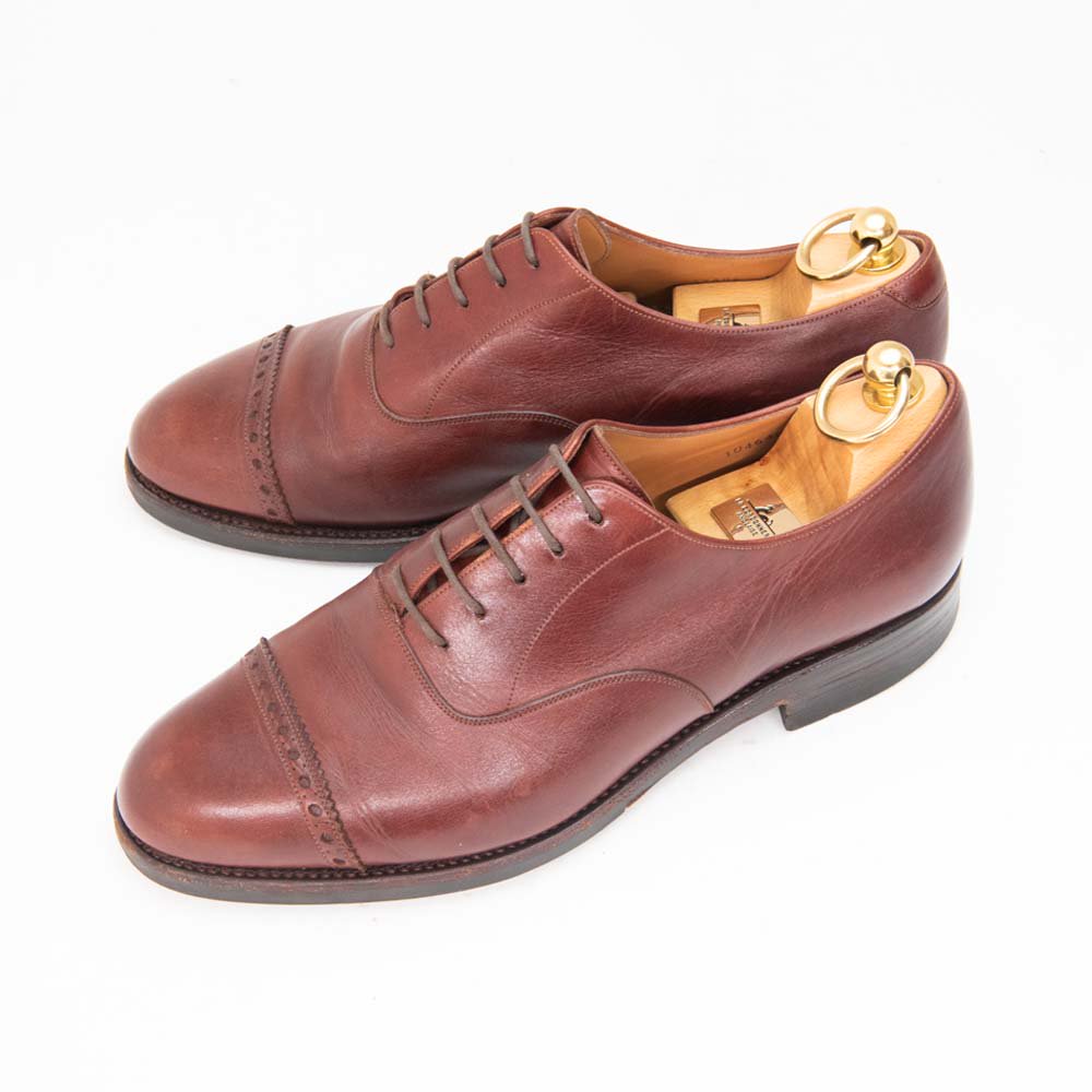 ヤンコ パンチドキャップトゥ バーガンディー サイズ5.5 - 中古革靴販売|革靴の通販ラスタイルシューズショップ