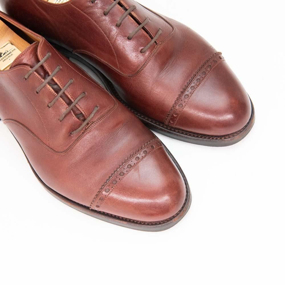 ヤンコ　パンチドキャップトゥ ヤンコ パンチドキャップトゥ バーガンディー サイズ5.5 - 中古