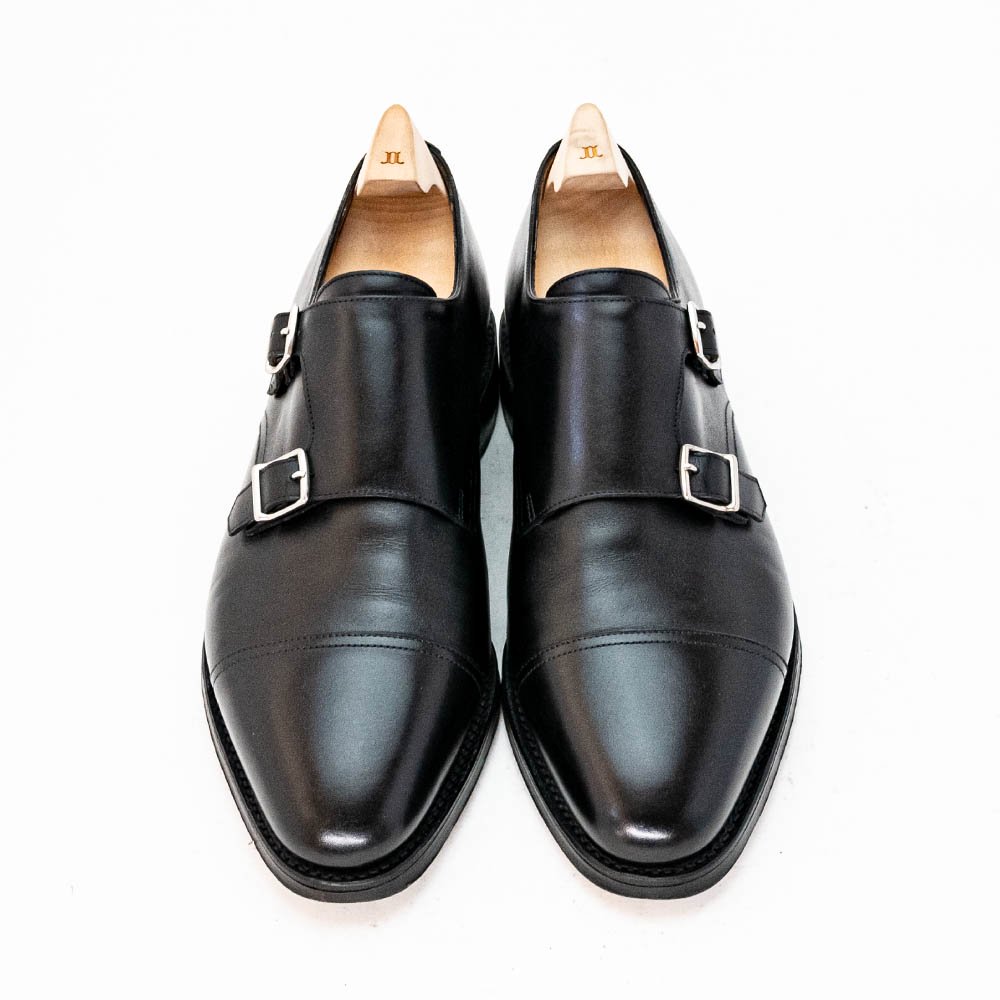 ジョンブル JOHNBULL シューズ WILLIAM ウィリアム ダブルモンクシューズ ビジネスシューズ レザーシューズ 革靴 メンズ 6 1/2(25cm相当) ブラック
