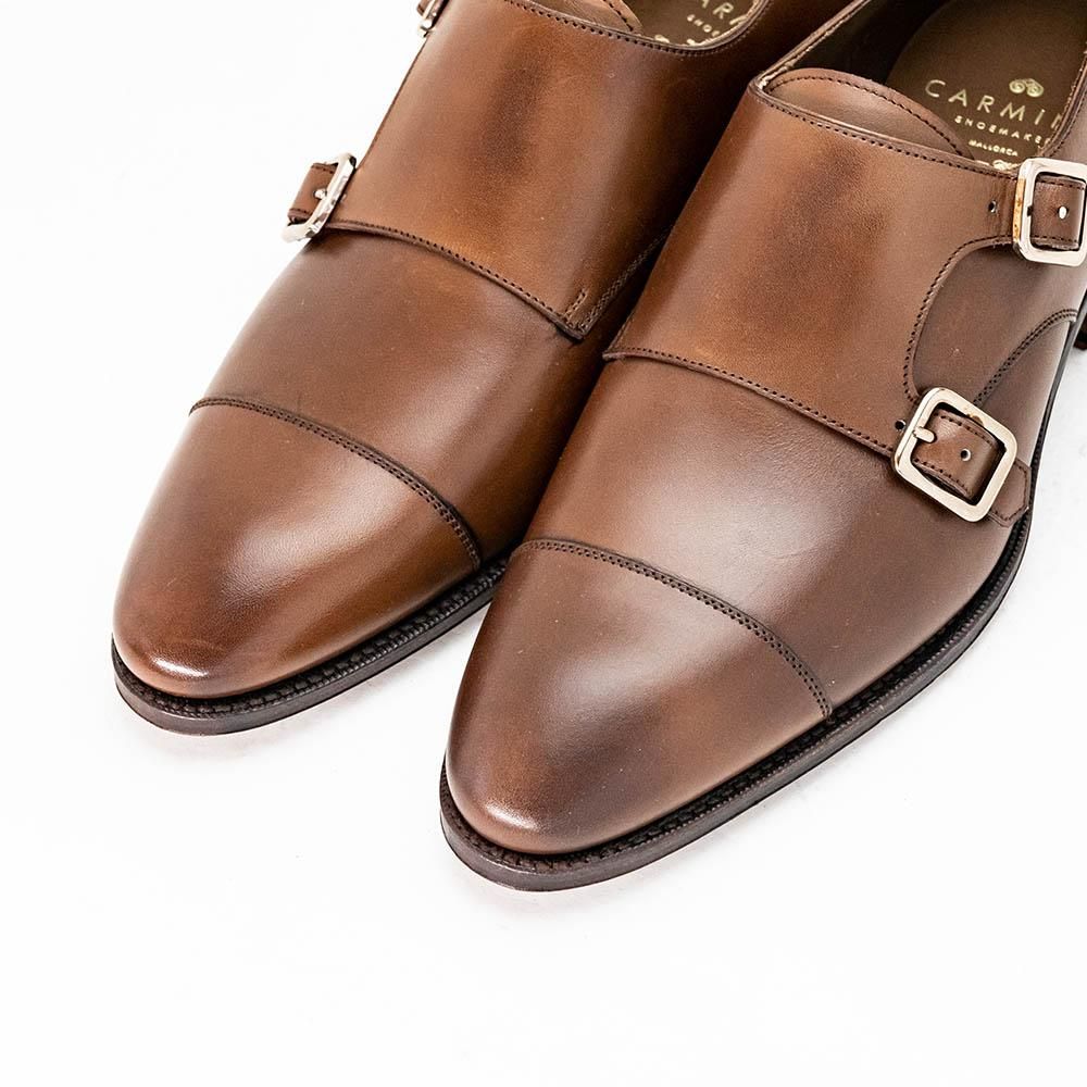 カルミナ　CARMINA ダークブラウン ダブルモンクストラップ 革靴 再値下げ】【SALE】カルミーナ 10003 BROWN ダブルモンク メンズ