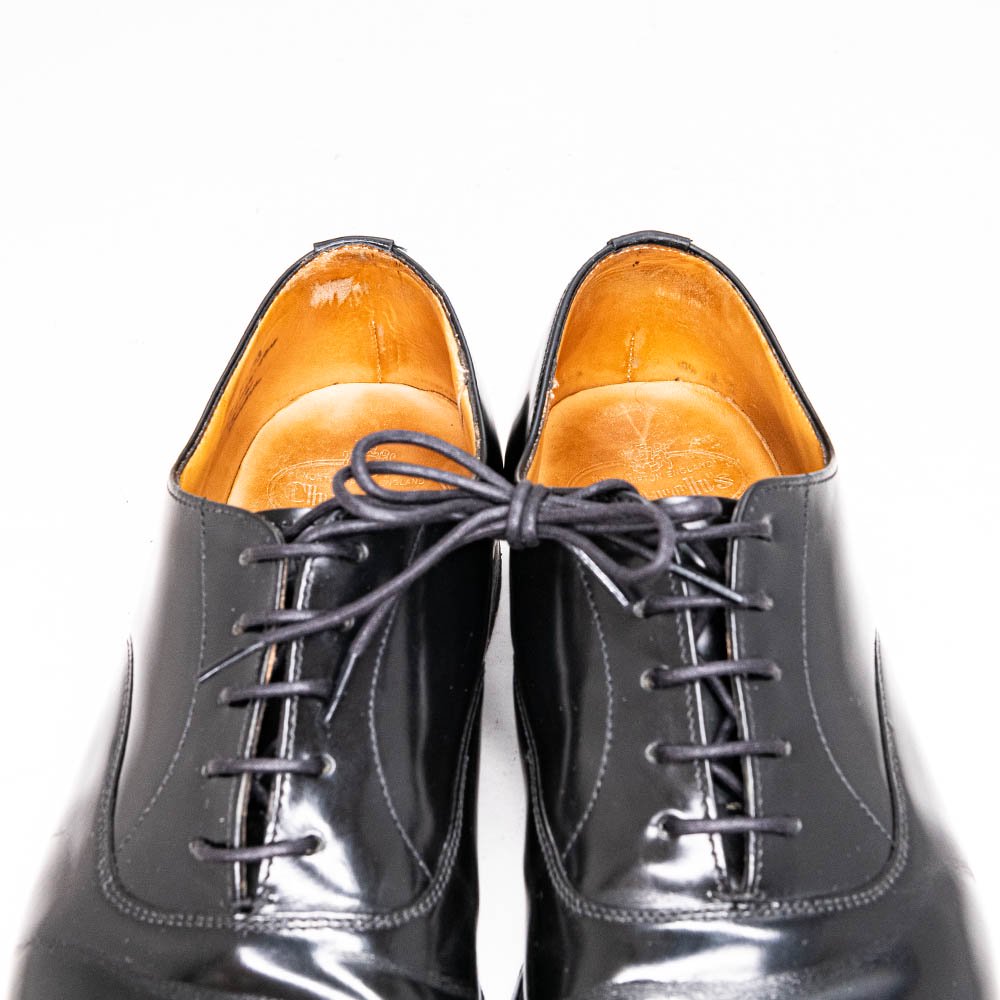 チャーチ CONSUL【コンサル】ストレートチップ ブラック ポリッシュドバインダー 173ラスト サイズ70F -  中古革靴販売|革靴の通販ラスタイルシューズショップ