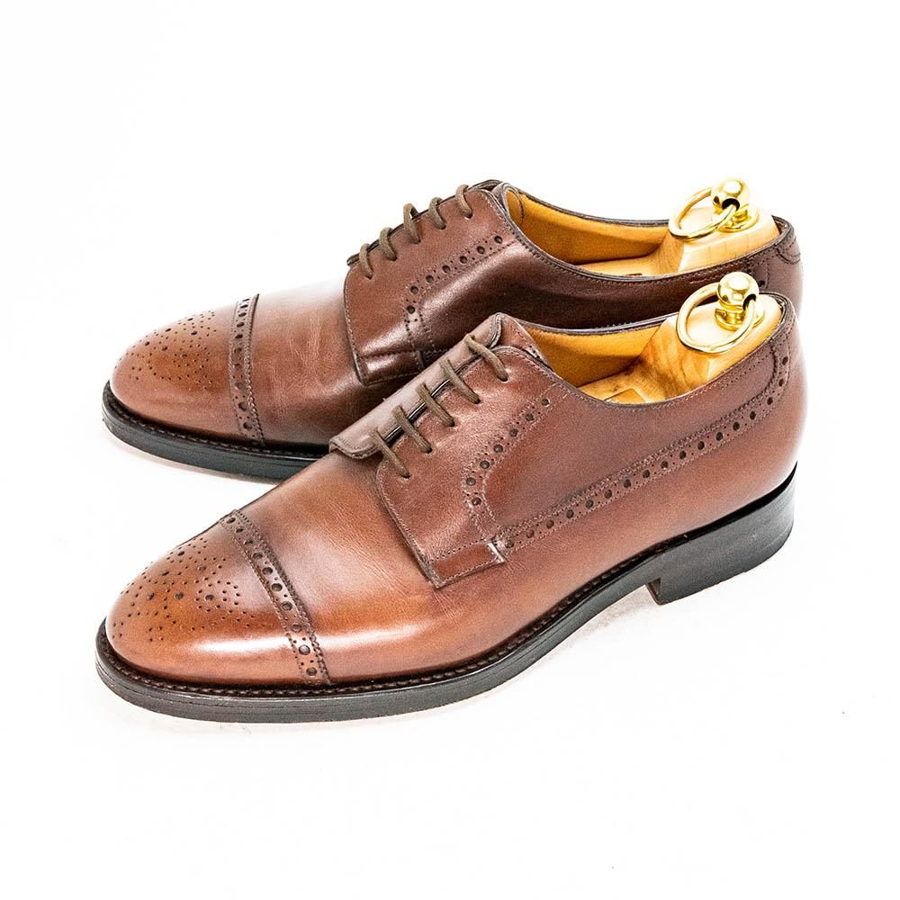 JOHN LOBB BARAL 6.5E パリロゴ 外羽根式セミブローグ - ドレス/ビジネス