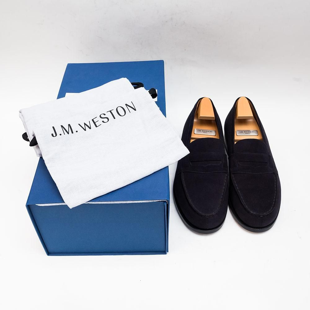 j.m weston 180 シグネチャーローファー ネイビー 5.5c