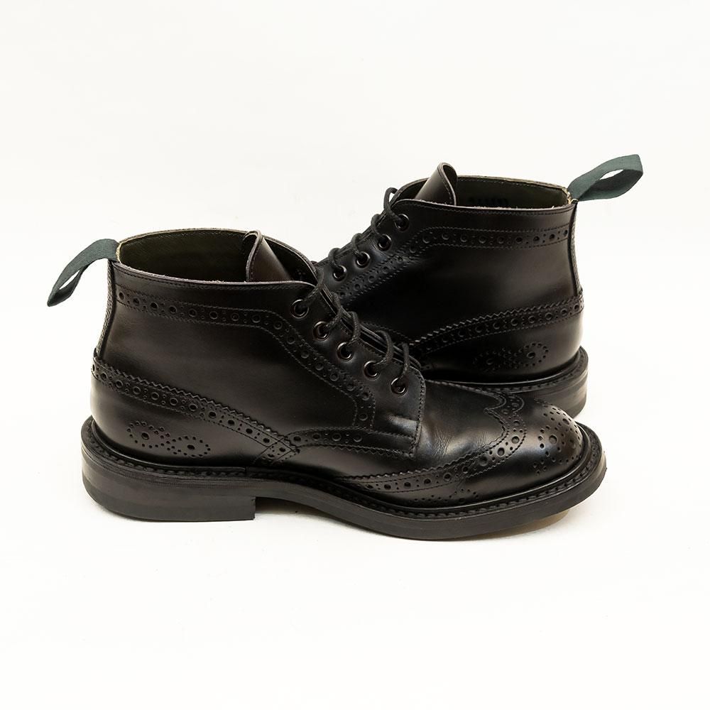 トリッカーズ M7801 カントリーブーツ ウイングチップ ブラック ポール