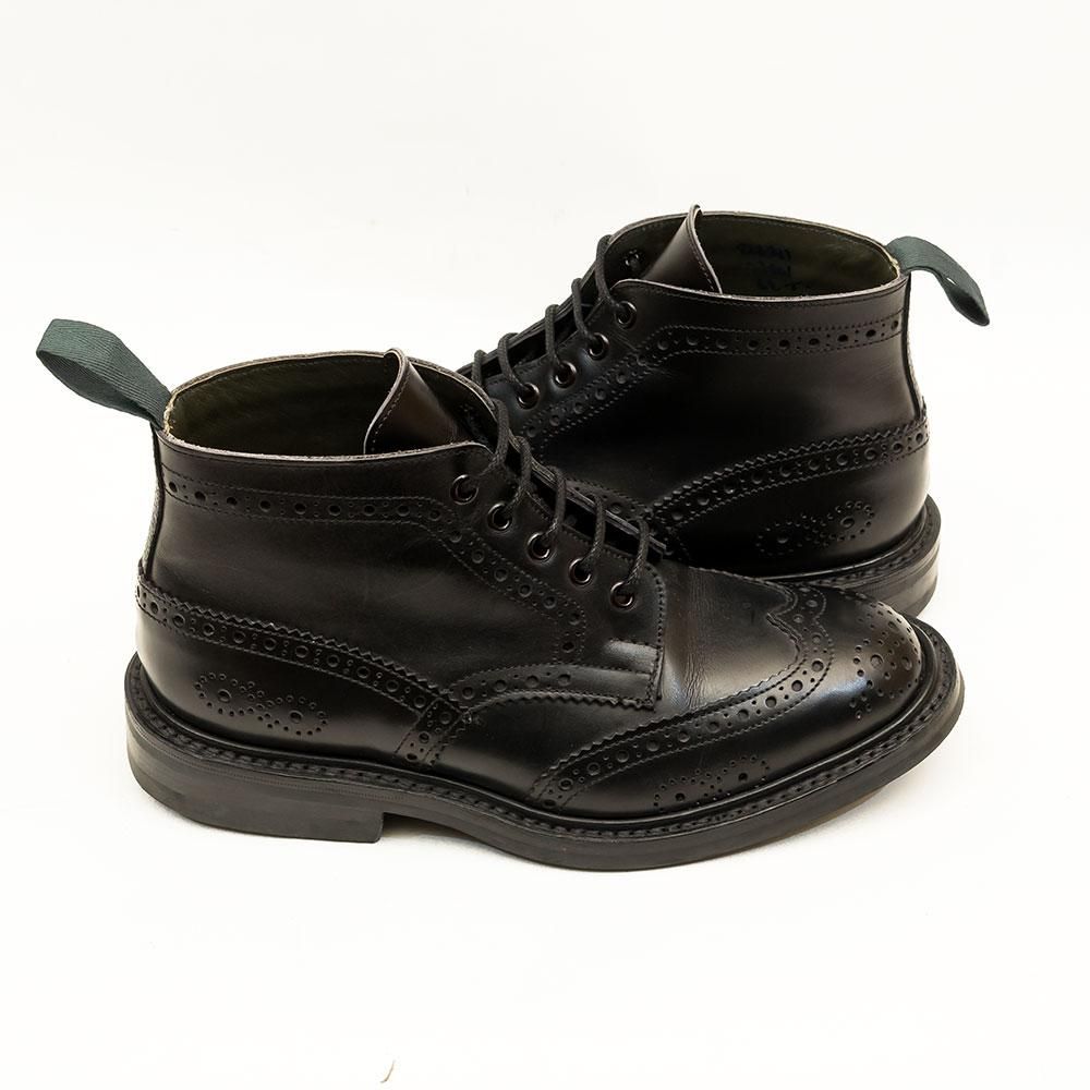 トリッカーズ M7801 カントリーブーツ ウイングチップ ブラック ポール
