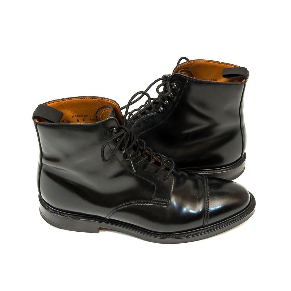 早い者勝ち　Crockett & Jones HARLECH コードバン クロケット＆ジョーンズ HARLECH レースアップブーツ ブラック コード