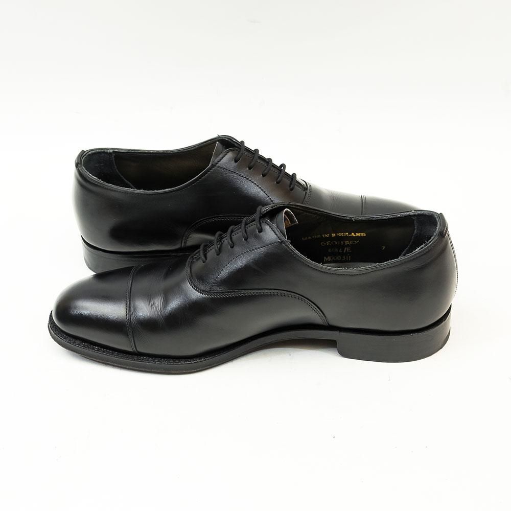 未使用 チーニー ストレートチップ CHEANEY GEOFFREY UK8 GEOFFREY ストレートチップシューズ ジェフェリー BLACK CHEANEY