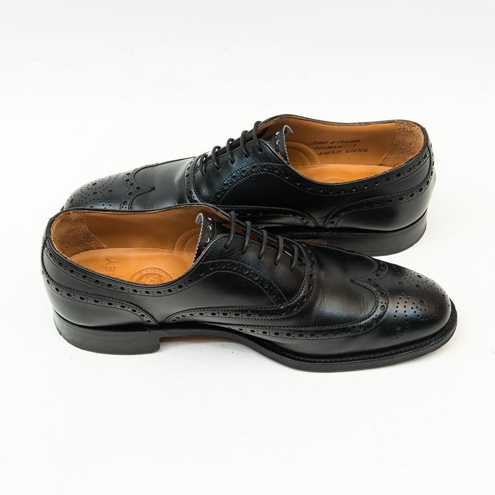 チーニー ロイドフットウェア別注 ウイングチップ UK9 ブラック 内羽根 革靴 ほぼ試着程度☆(英)チーニー 8F【定価￥74,520-☆ダイナイト