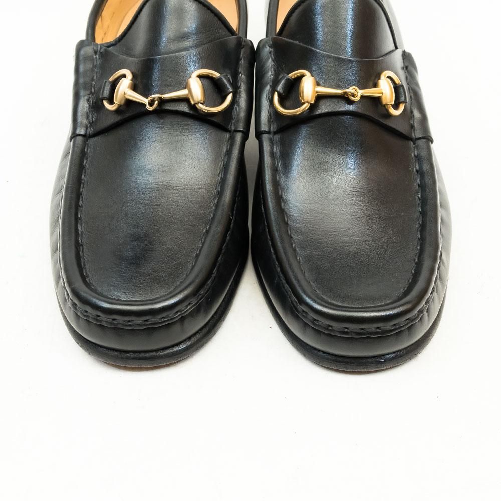 GUCCI グッチ ホースビット ローファー ブラック レザー 厚底 36