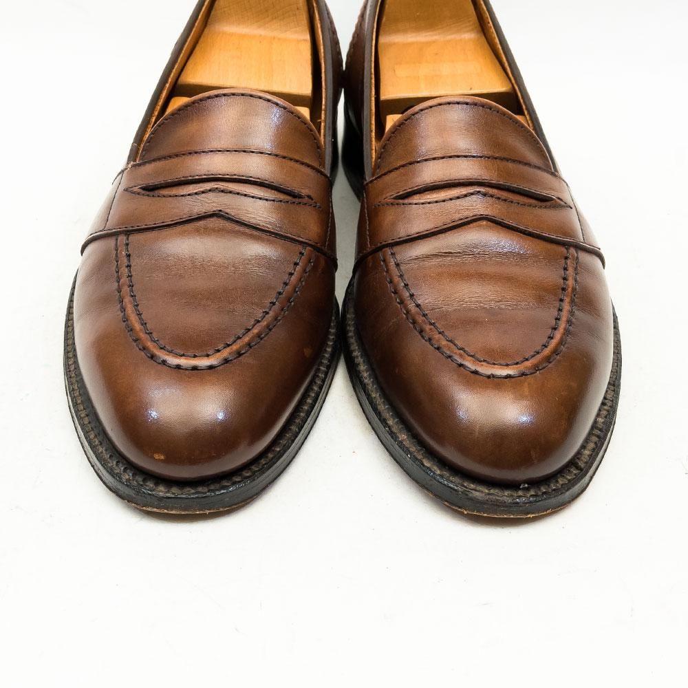 【極美品】ALDEN  686 コインローファー ブラウン サイズ7.5D 極美品】ALDEN 686 コインローファー ブラウン サイズ7.5D - 靴