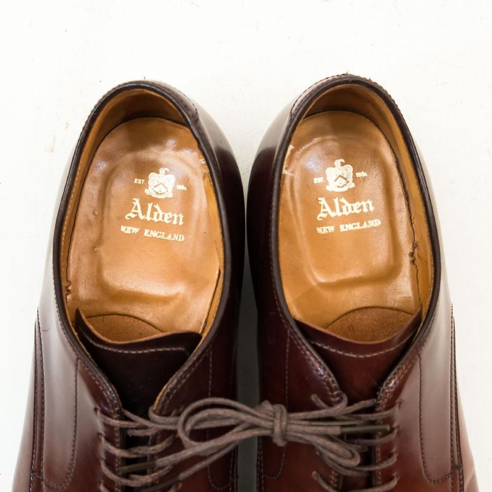 ALDEN　オールデン　54321　Vチップ 　バーガンディコードバン7.5D オールデン 54321 Vチップ バーガンディ コードバン サイズ7.5D - 中古