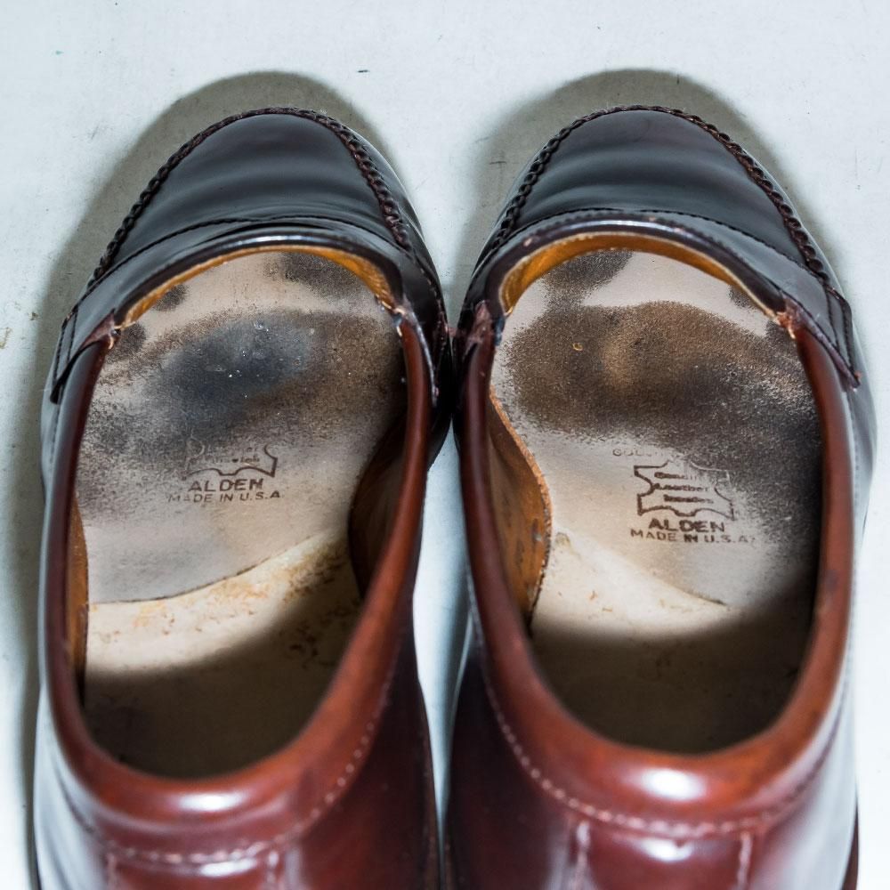 ポ*タ様 Alden オールデン 986 コードバン ローファー 8 C/E バ オールデン 986 コインローファー コードバン バーガンディ