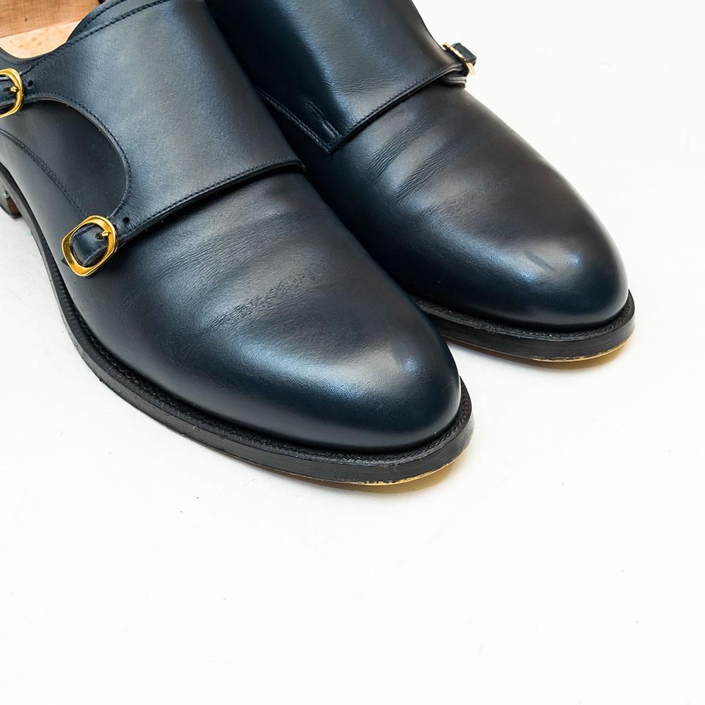 フラテッリ ジャコメッティ FG182 ダブルモンク ネイビー サイズ