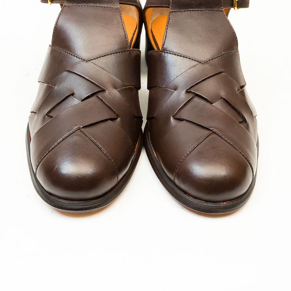 ポルペッタ グルカサンダル ダークブラウン カーフ サイズ39.5 - 中古