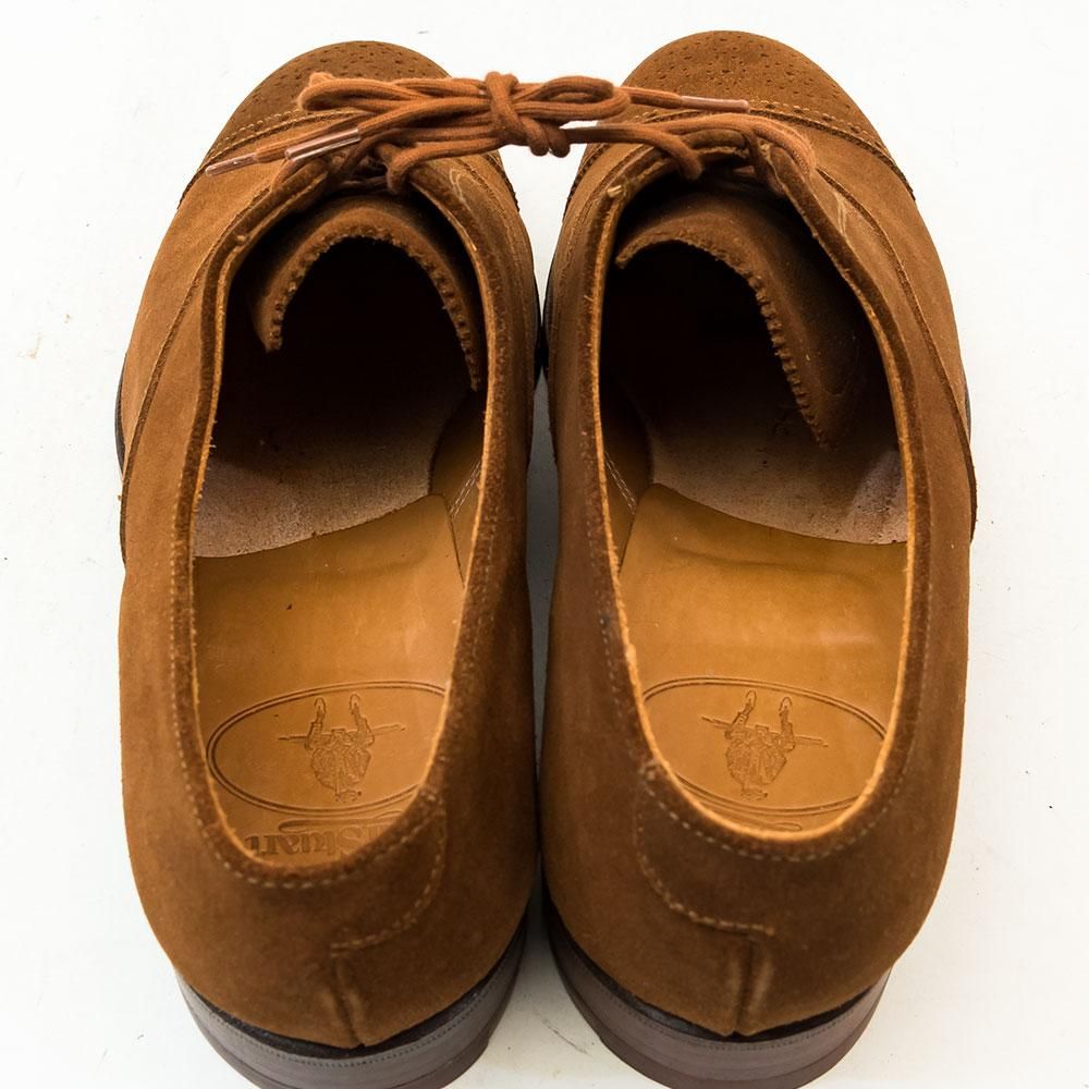 クロケット＆ジョーンズ セミブローグ スエード ブラウン Paul