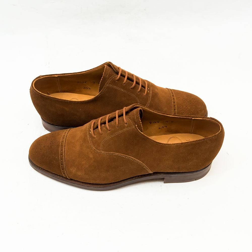 クロケット＆ジョーンズ セミブローグ スエード ブラウン Paul Stuart