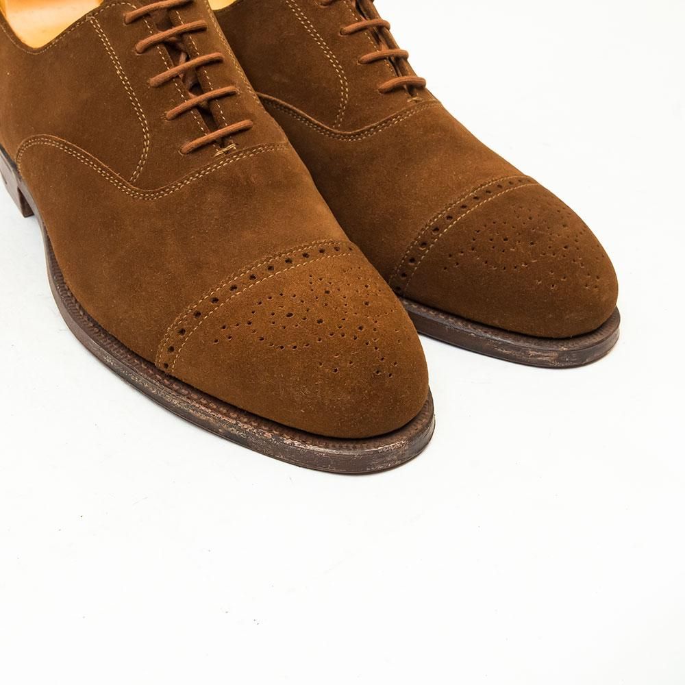 美品 クロケット&ジョーンズ ドレスシューズ スエード お洒落 ブラウン 7E ☆クロケット&ジョーンズ 7E【☆オールゲート/ALDGATE】スエード