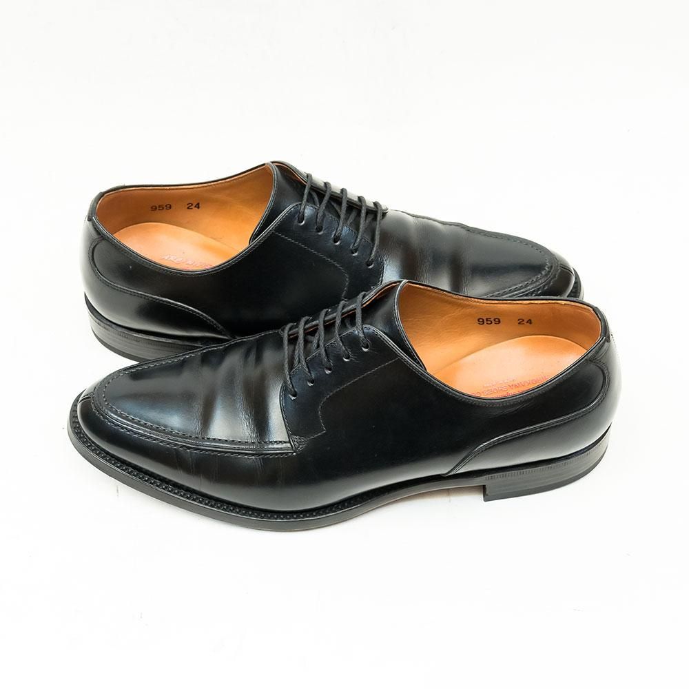 『美品』スコッチグレイン　9309 革靴　ビジネスシューズ　Uチップ　ブラック スコッチグレイン 革靴 Uチップ スクエアトゥ F-9309 25.5 EEE