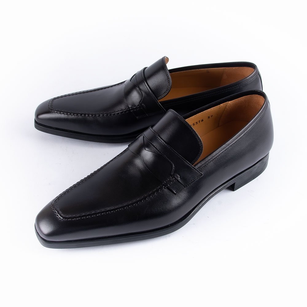 マグナーニ 15376 ペニーローファー ブラック サイズ39 - 中古革靴販売 