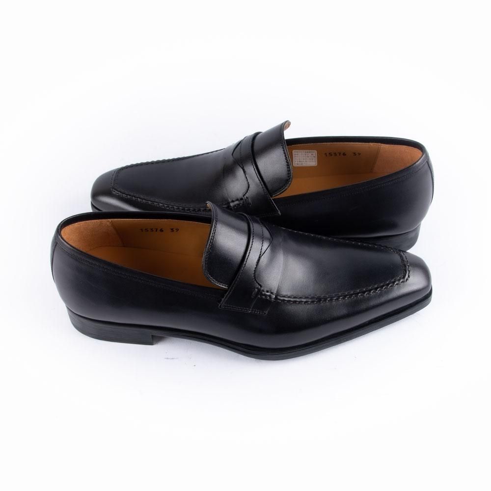 マグナーニ 15376 ペニーローファー ブラック サイズ39 - 中古