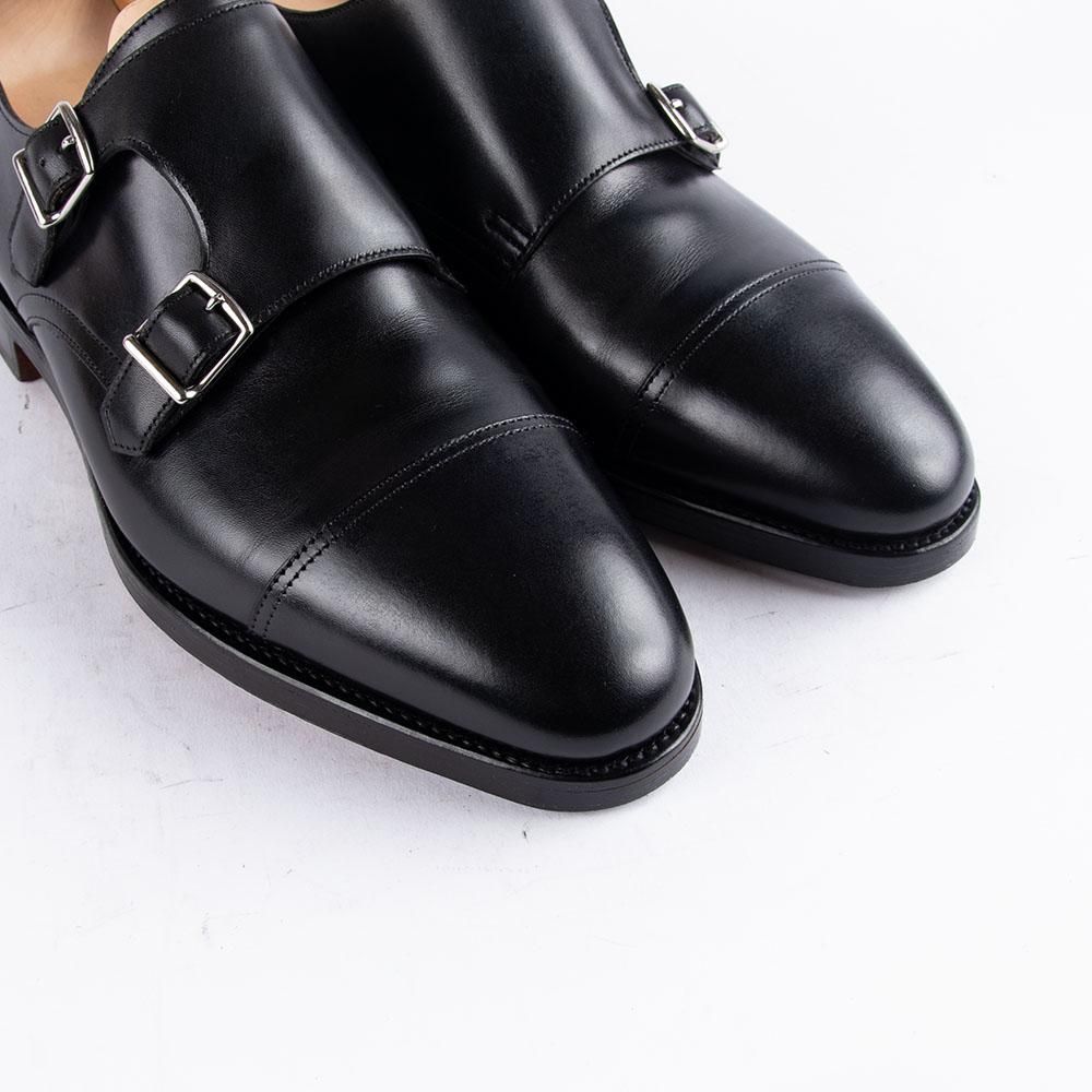 【美品】JOHN LOBB william ブラック5Eジョンロブウィリアム ジョンロブ WILLIAM(ウィリアム)ダブルモンク ブラック 黄色箱
