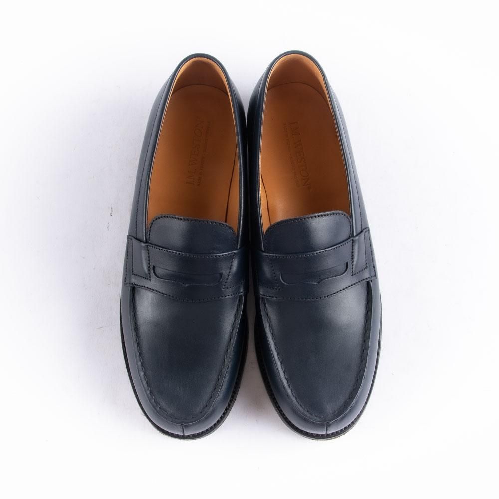 JM WESTON180 ネイビー ローファー 6C 純正シューキーパー付き JM WESTON180 ネイビー ローファー 6C 純正シューキーパー付き J.M.