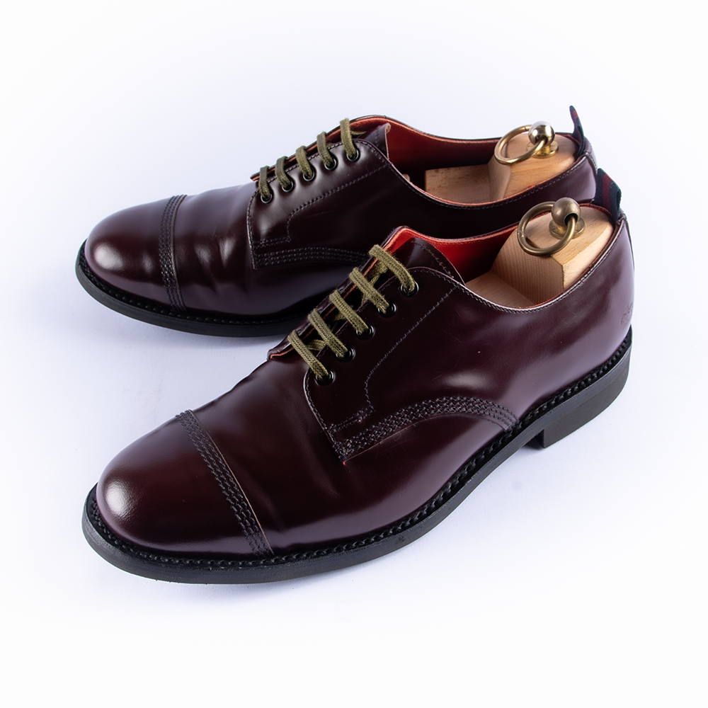 サンダース 2216 MILITARY CAP GIBSON ストレートチップ バーガンディ