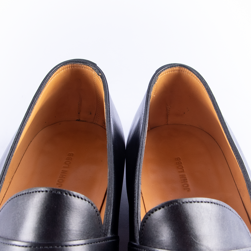 ジョンロブJOHN LOBB コインローファー 23cm/55C ジョンロブ LOPEZ(ロペス) コインローファー ブラック サイズ5.5