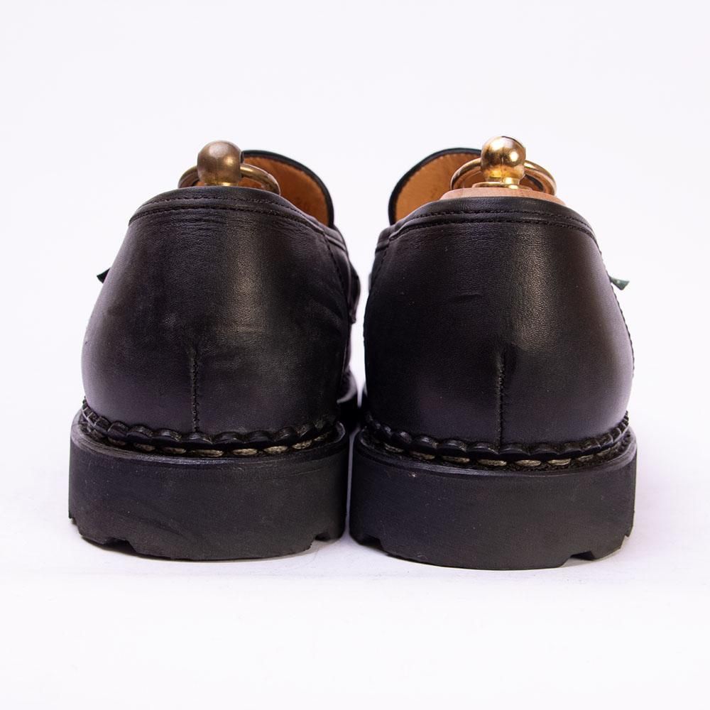 パラブーツ ランス サイズ7 REIMS ブラックレザーローファー パラブーツ REIMS(ランス)コインローファー ブラック リスレザー